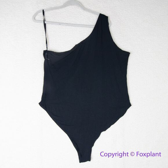 New! Eloquii‎  One Shoulder Bodysuit black, women plus size 18/20 - Picture 8 of 14